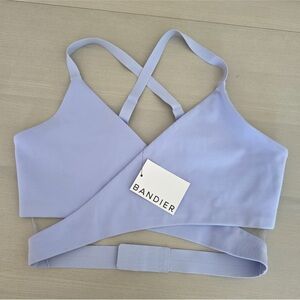 Bandier Women's Lavender Cross-Back Bra